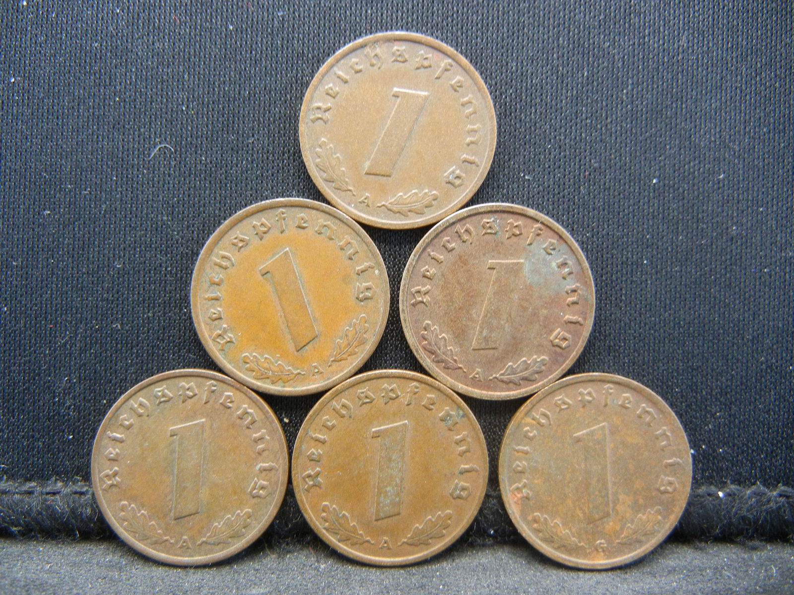 a few WWII Germany pfennigs with "luck" symbol. SCARCE! (1 of 1)