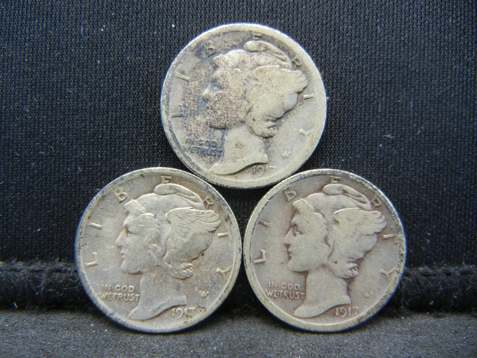 1917 PDS Mercury Dimes. (1 of 2)