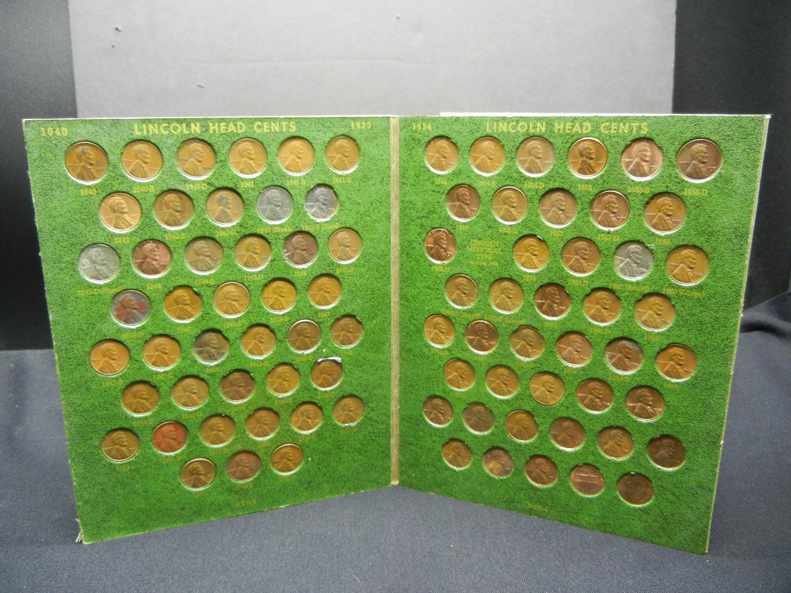 1940-1971 Lincoln Wheat Cents Set Housed in Whitman (1 of 5)