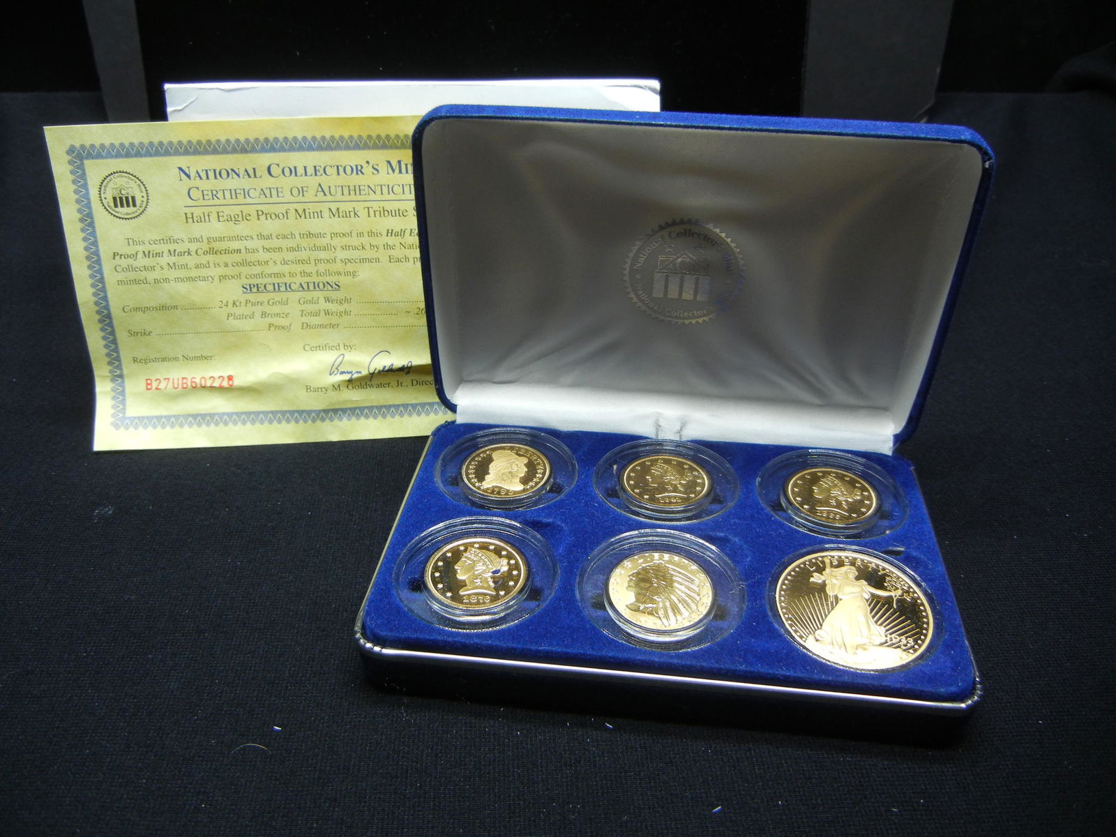 CLAD NOT SOLID GOLD 24 KT RARE GOLD TRIBUTE COLLECTION (1 of 6)