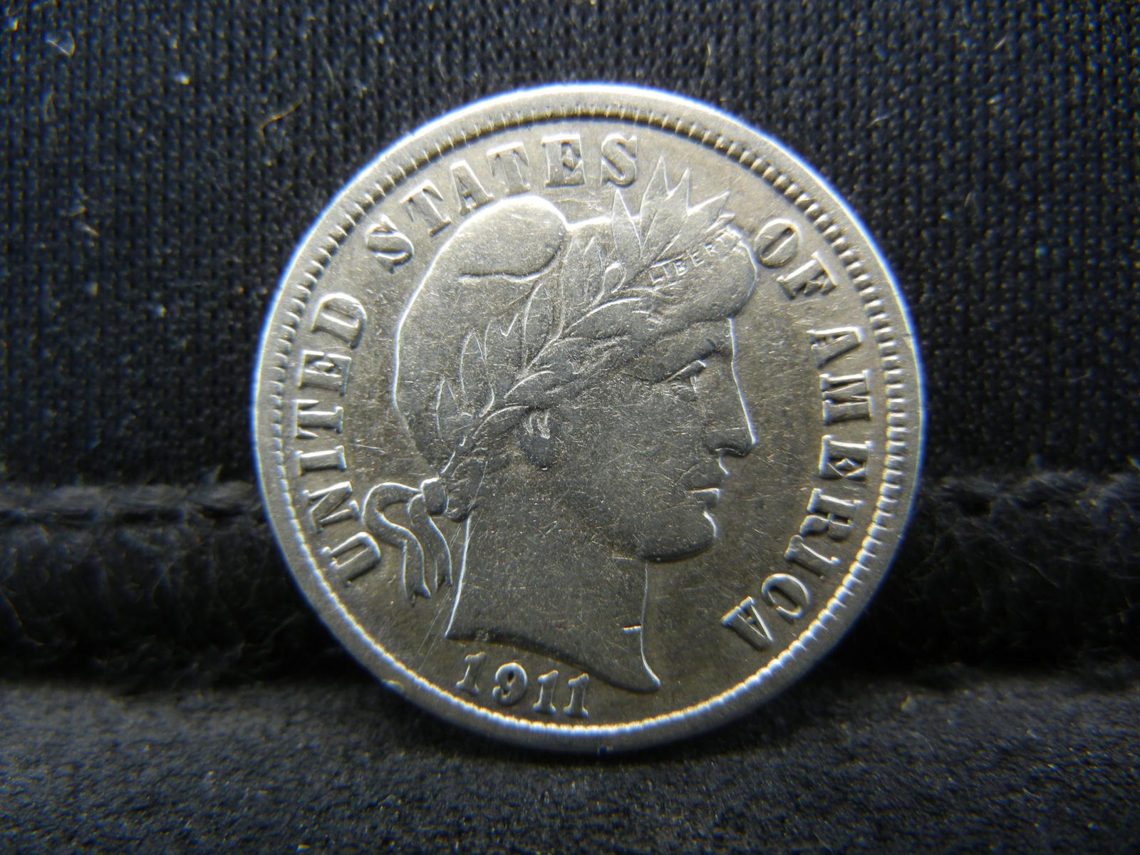 1911-D High Grade Barber Dime, Full Bold Liberty. (1 of 2)