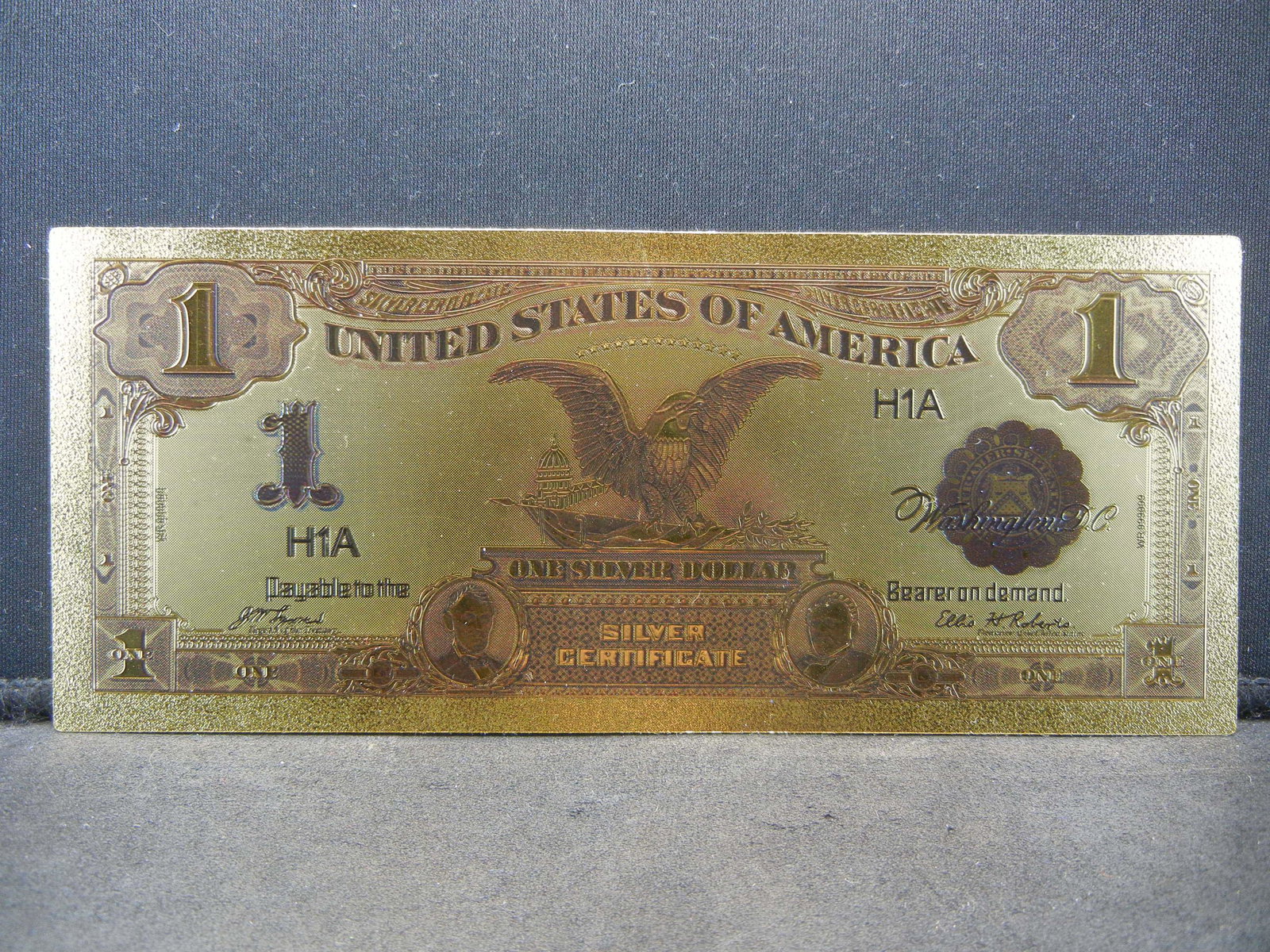 24K GOLD FOIL, SILVER CERTIFICATE $1 NOTE: 24K GOLD FOIL, SILVER CERTIFICATE $1 NOTE