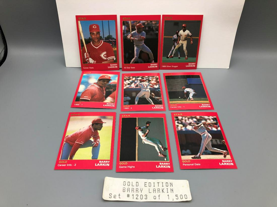 1990 Barry Larkin star co gold set only 1500 made: 1990 Barry Larkin star co gold set only 1500 made