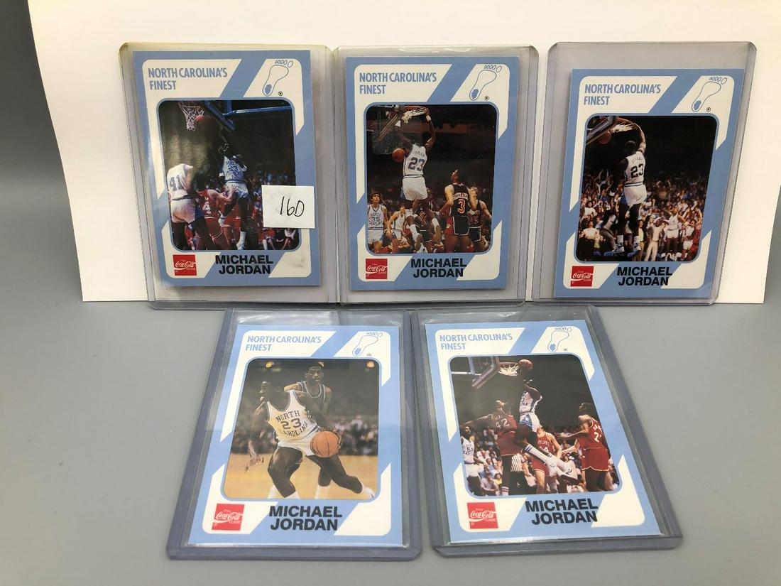 Lot of 5 Michael Jordan North Carolina cards (1 of 2)