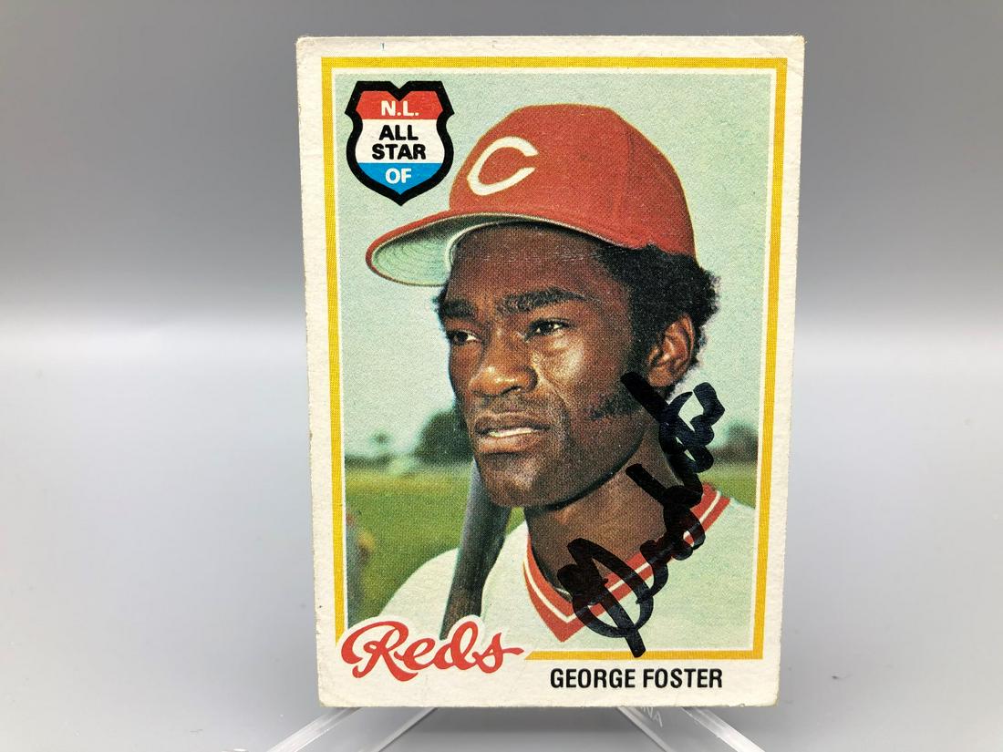1978 Topps George Foster Hand Signed Card (1 of 2)