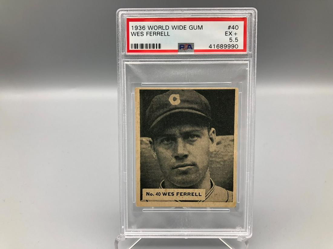 1936 World Wide Gum Wes Ferrell #40 PSA 5.5 Population: 1936 World Wide Gum Wes Ferrell #40 PSA 5.5 Population 1 The Finest Known. Rare Series!!