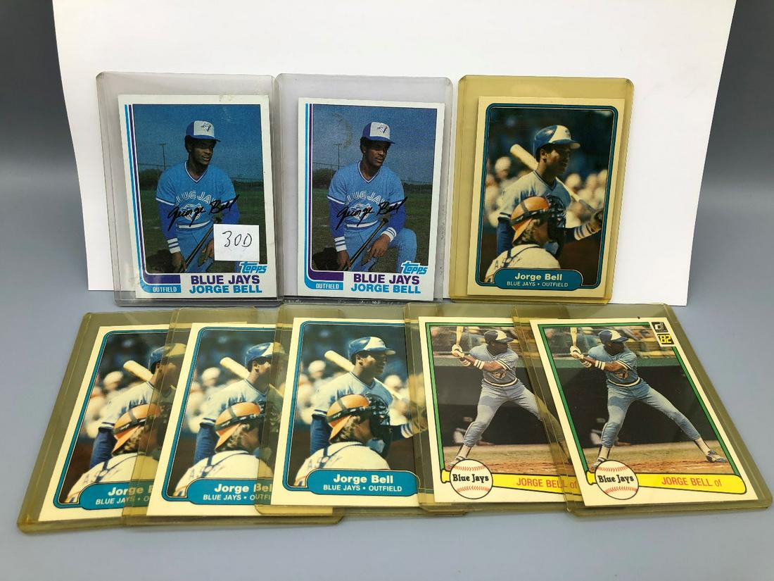 Lot of 8 Jorge "George" Bell rookies: Lot of 8 Jorge "George" Bell rookies
