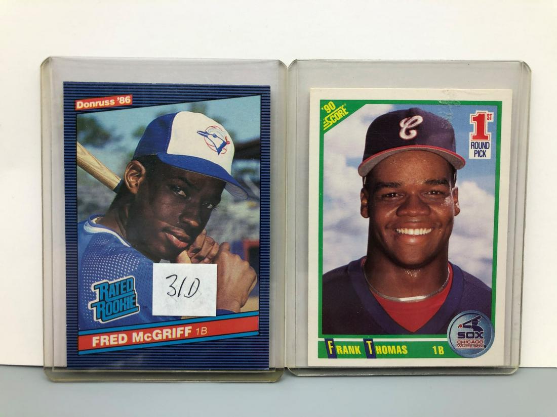 1986 Donruss Fred McGriff and 1990 Score Frank Thomas (1 of 2)