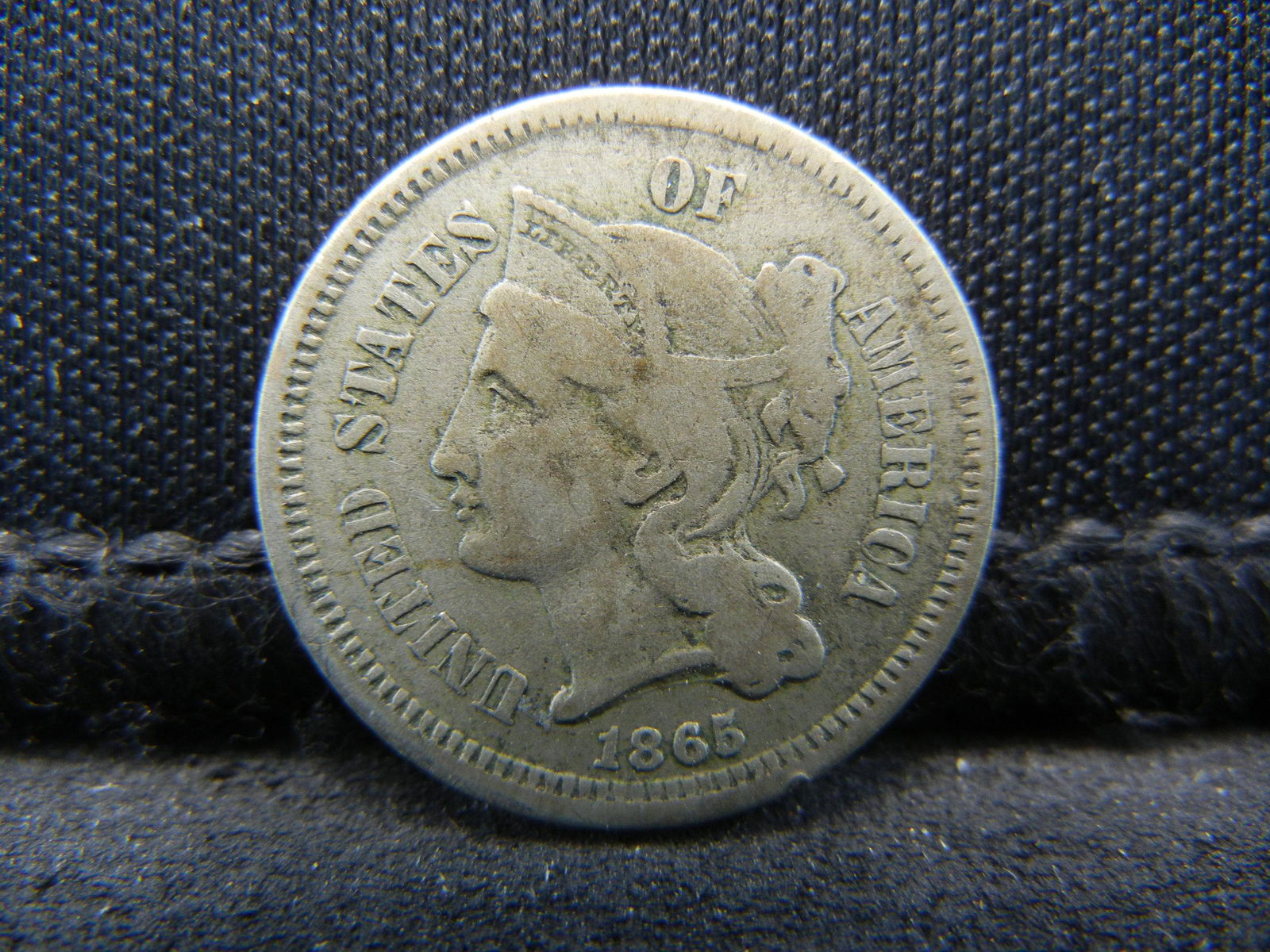 1865 Three Cent Nickel Civil War Date (1 of 2)