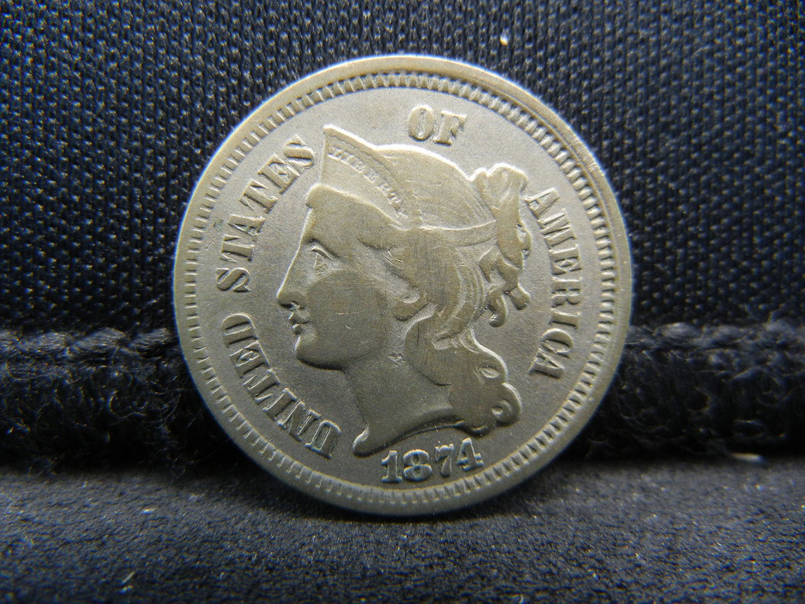 1874 Three Cent  Nickel Better Date (1 of 2)