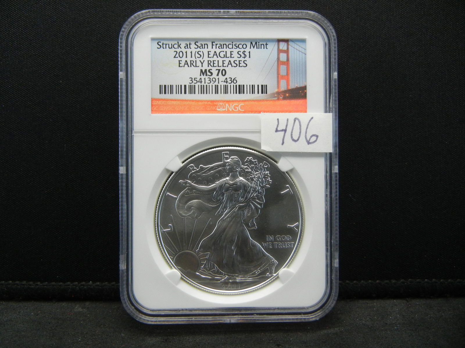 2011 (S) American Silver Eagle NGC MS70 Early Releases (1 of 4)