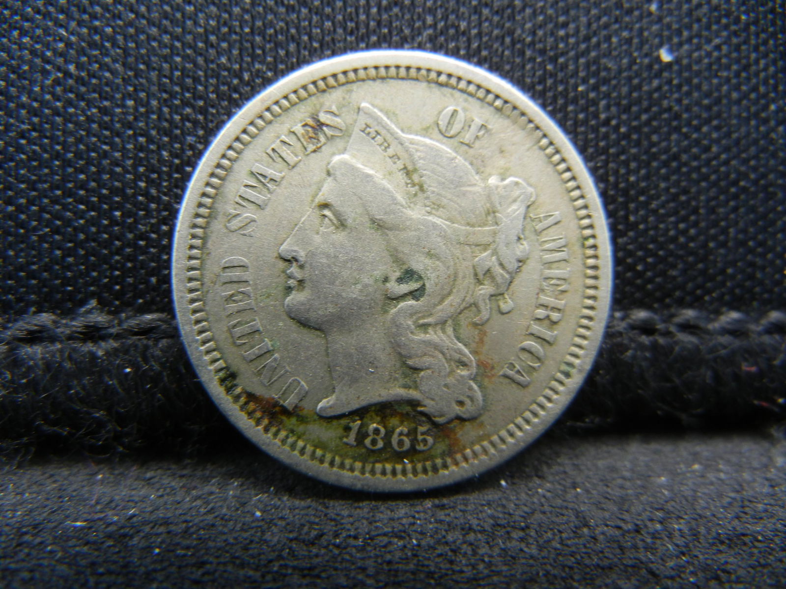 1865 Three Cent Nickel Civil War Date (1 of 2)