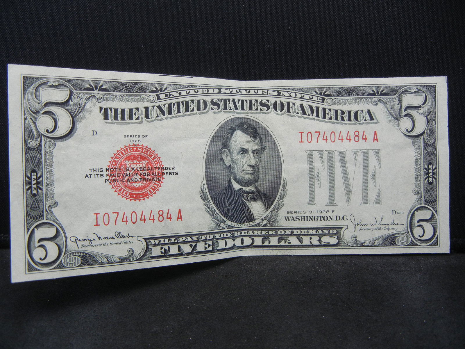 1928 $5.00 Red Seal (1 of 3)
