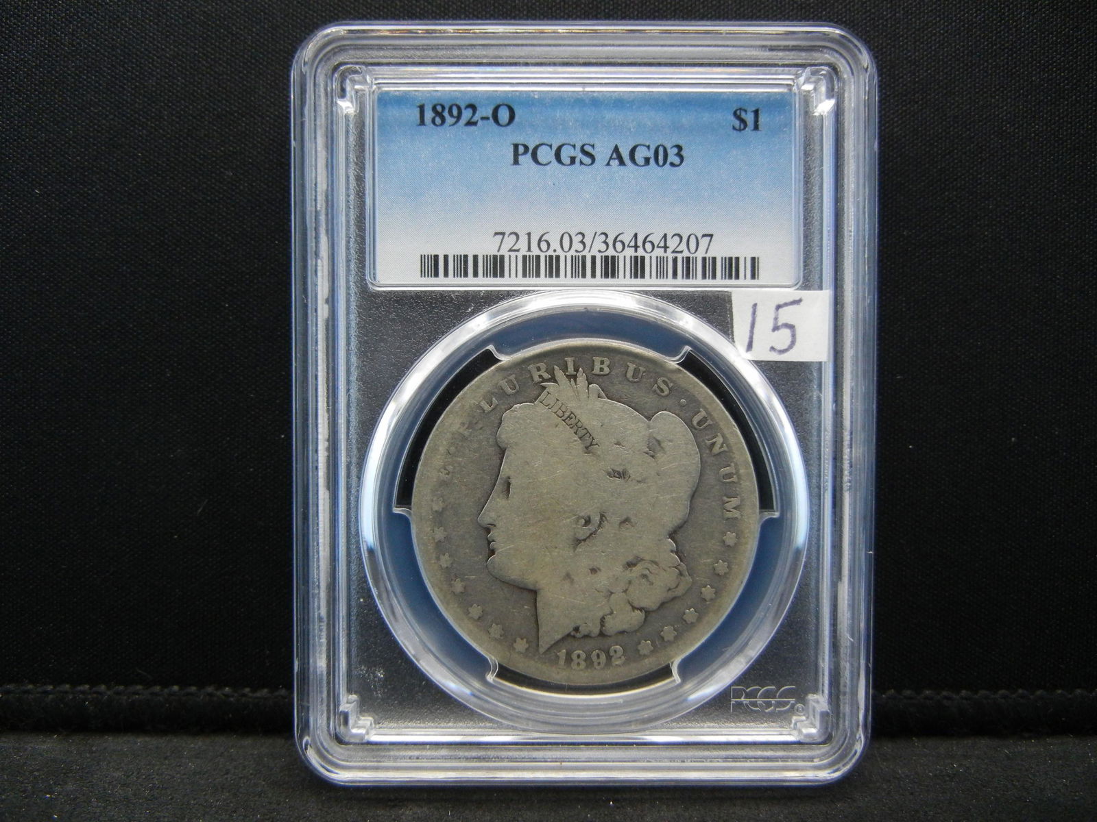 1892 O Morgan Dollar PCGS AG03 Better Date (1 of 4)