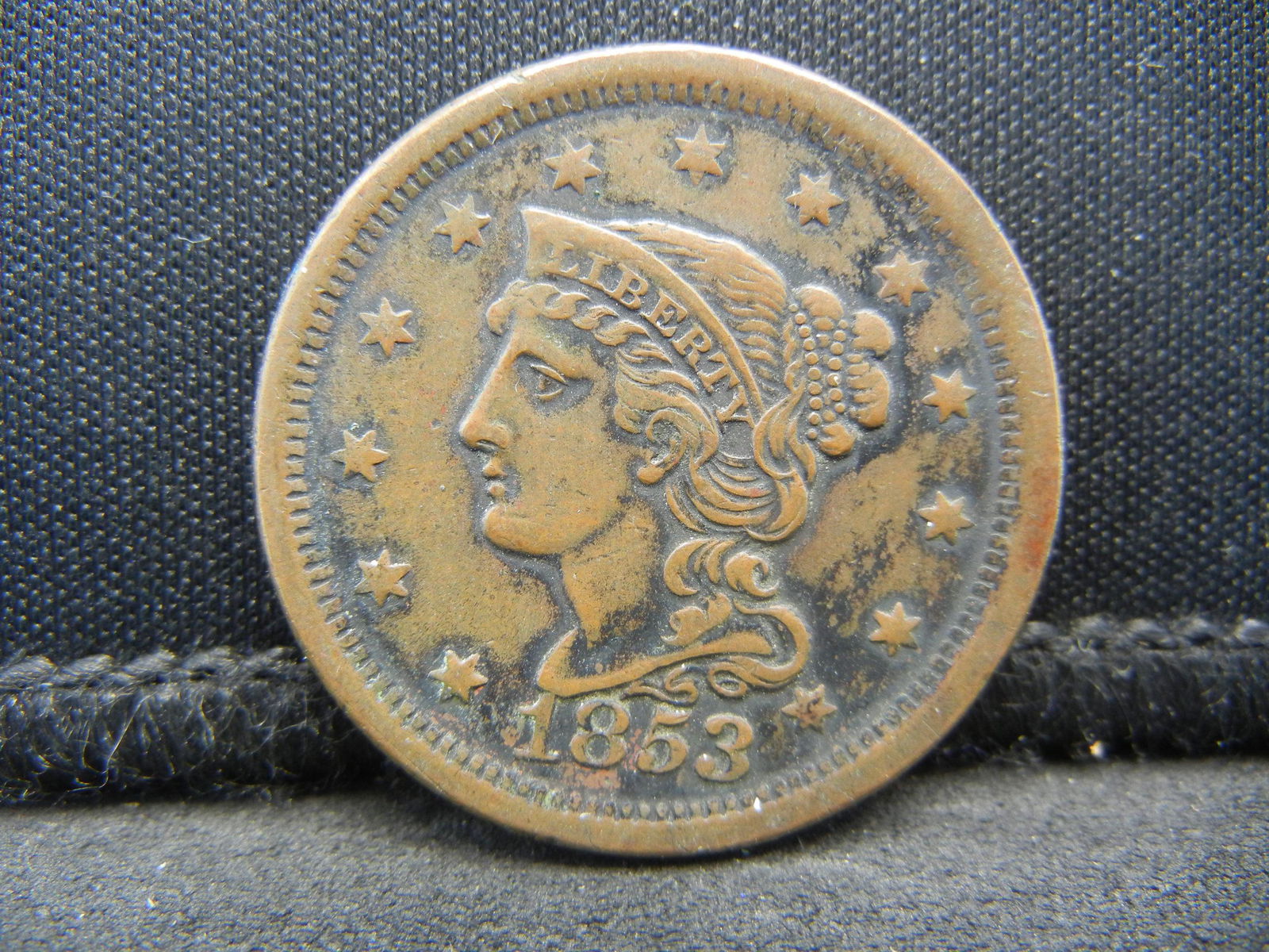 1853 Large Cent XF/AU: 1853 Large Cent XF/AU