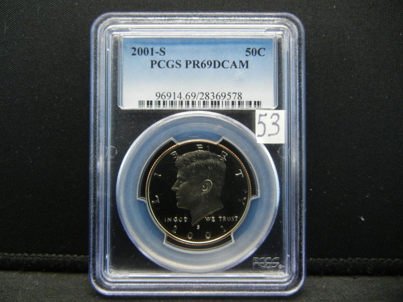 2001 S Kennedy half Dollar PCGS PR69 DCAM (1 of 4)