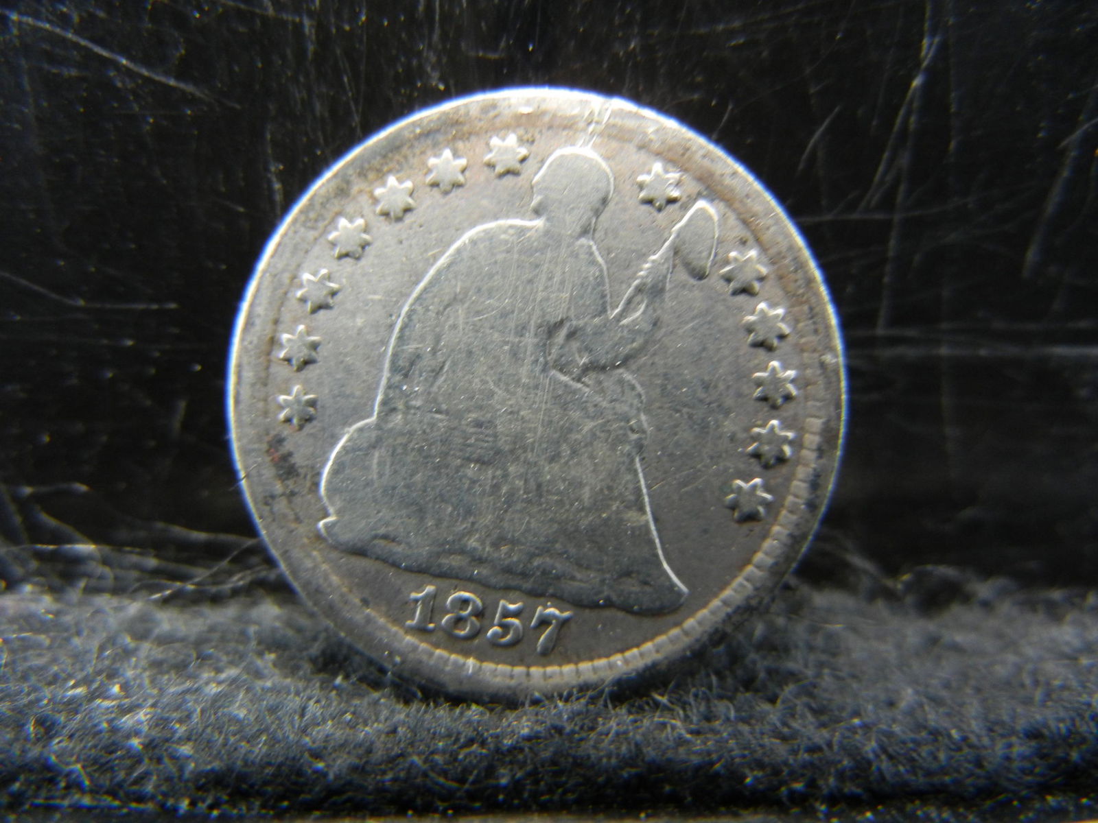 1857 Seated half Dime (1 of 2)
