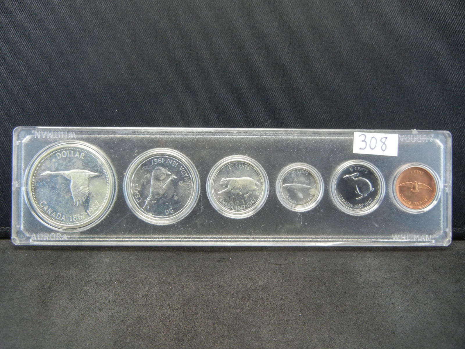 1967 Canada Year Set Uncirculated (4) Silver Coins (1 of 2)
