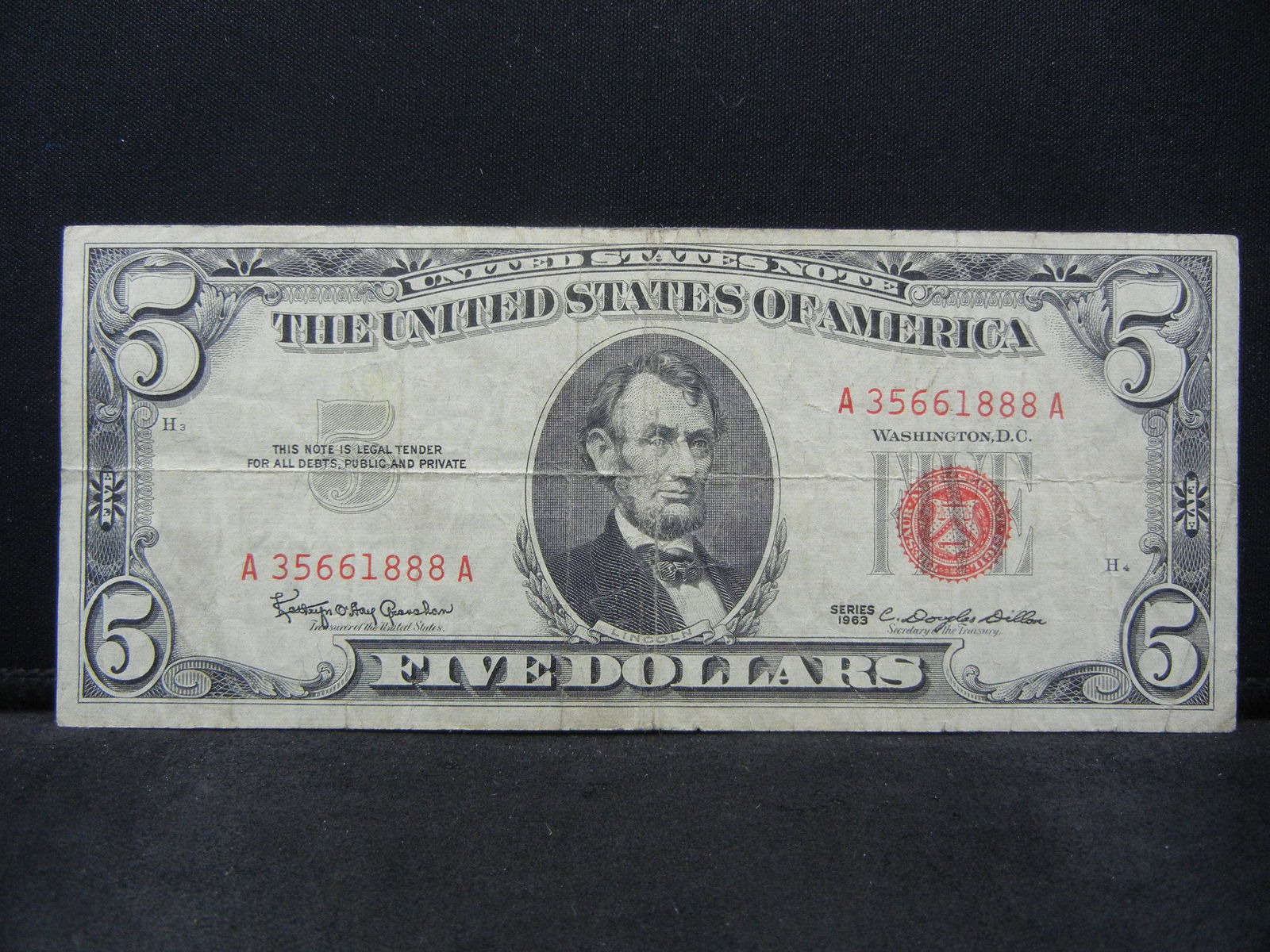 1963 $5.00 Red Seal (1 of 3)