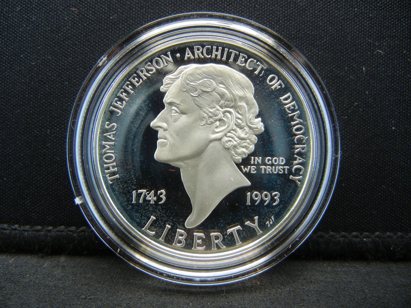 1993 Thomas Jefferson Silver Dollar Proof Commem (1 of 4)