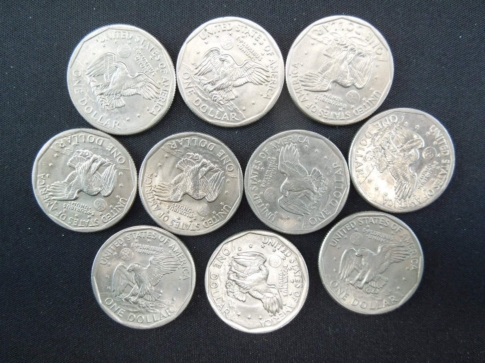 10 Proof Susan B. Anthony $1. All Dated 1979. UNC.: 10 Proof Susan B. Anthony $1. All Dated 1979. UNC.