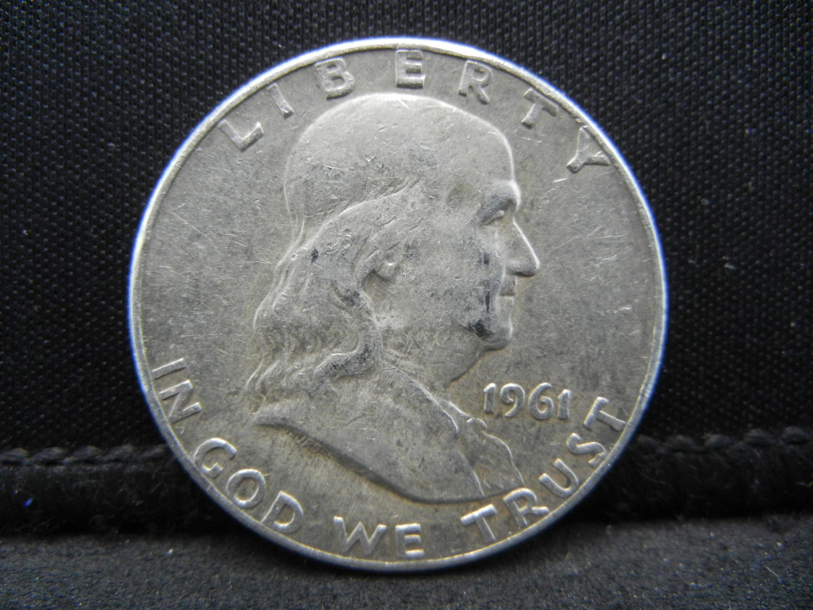 1961-D SILVER (90%) FRANKLIN HALF, ONLY 20.2 MILL: 1961-D SILVER (90%) FRANKLIN HALF, ONLY 20.2 MILL MINTED!