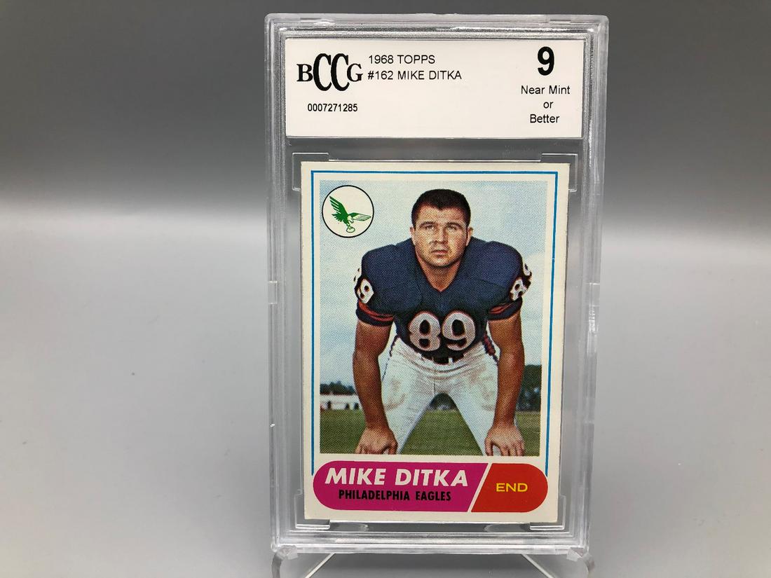 1968 Topps Mike Ditka #162 BCCG 9 (1 of 2)