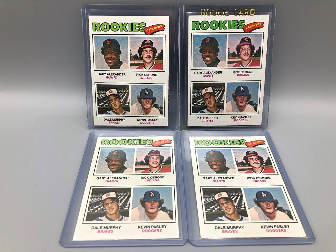 1977 Topps Rookie Catchers #476 Lot of 4 - Dale Murphy: 1977 Topps Rookie Catchers #476 Lot of 4 - Dale Murphy RC