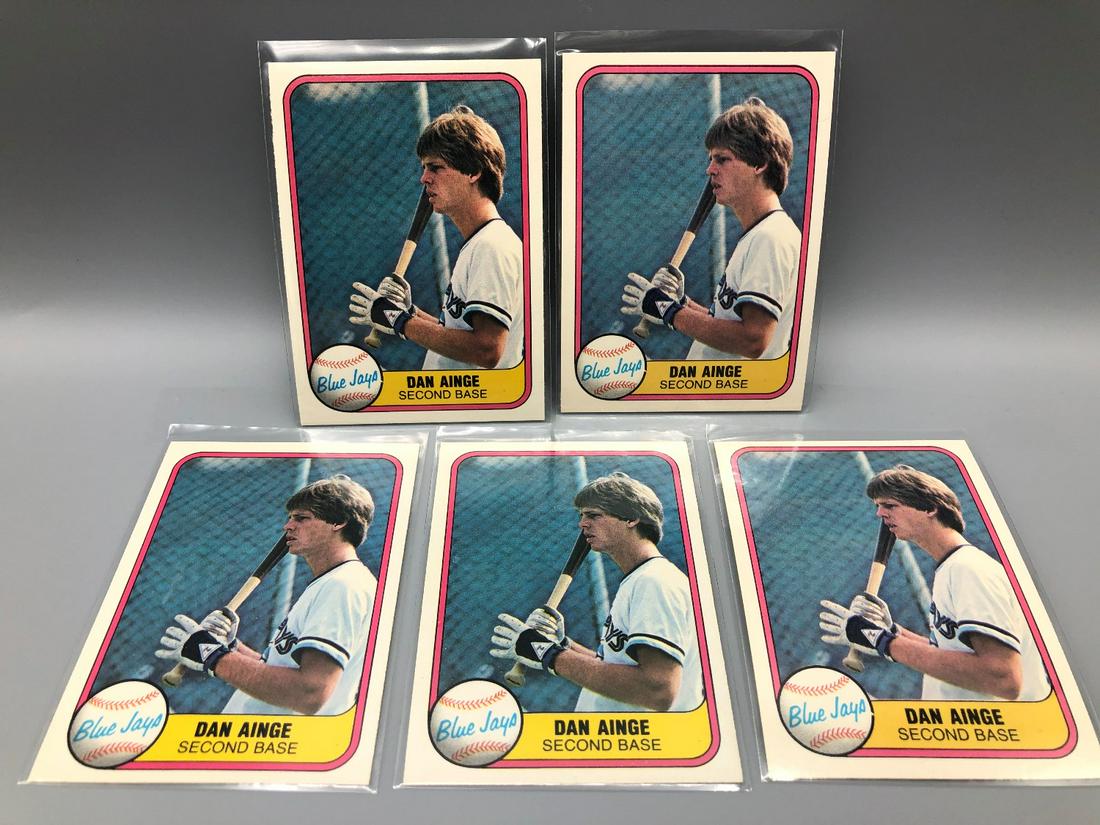 1981 Fleer Danny Ainge #418 RC Lot of 5 (1 of 2)
