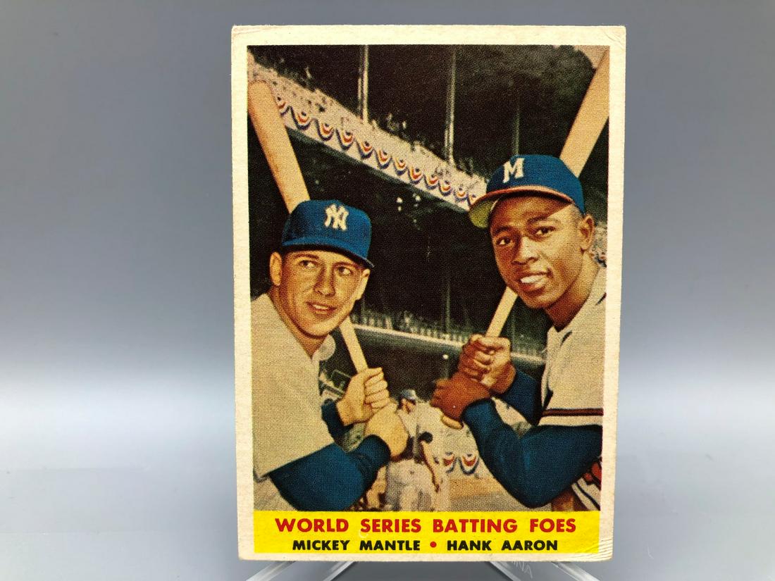 1958 Topps World Series Batting Foes #418 - Mickey (1 of 2)