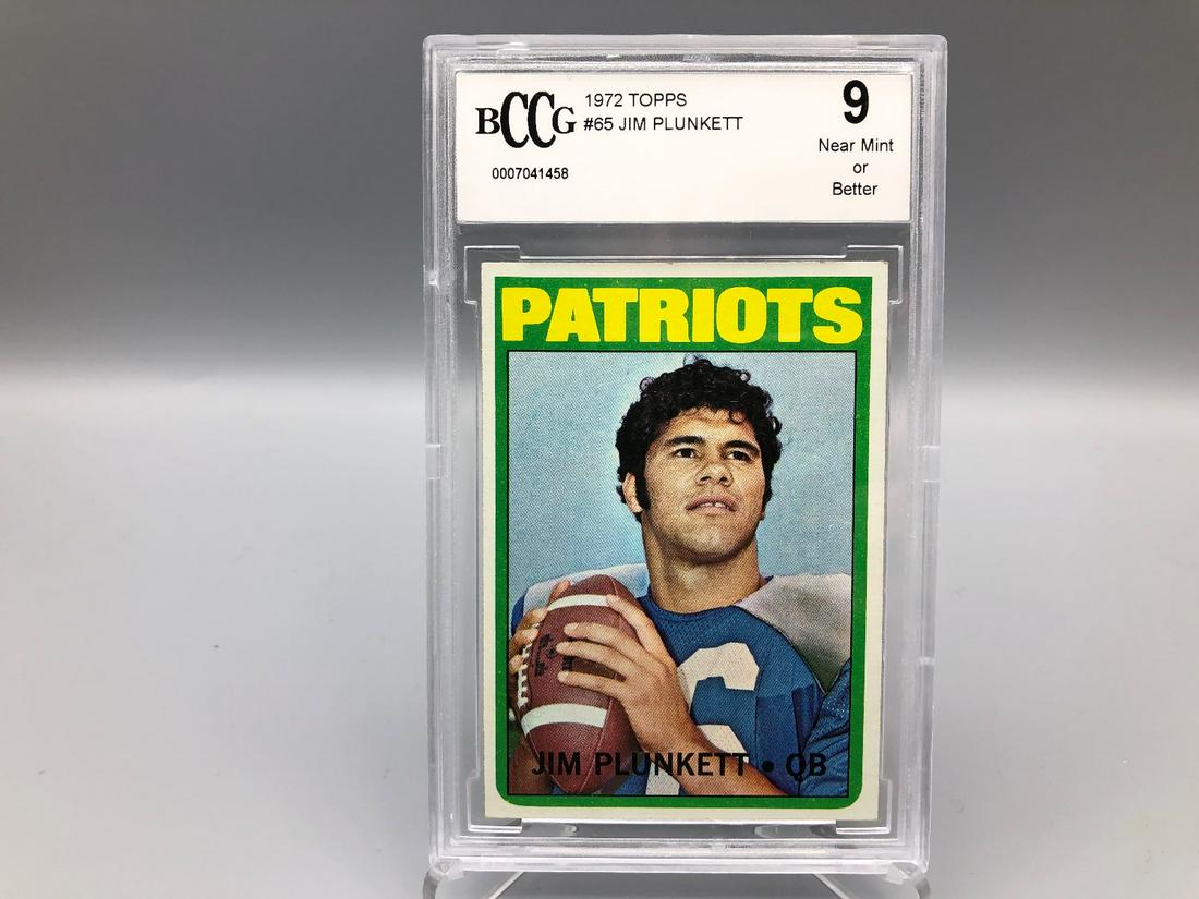 1972 Topps Jim Plunkett #65 Rookie Card BCCG 9 (1 of 2)