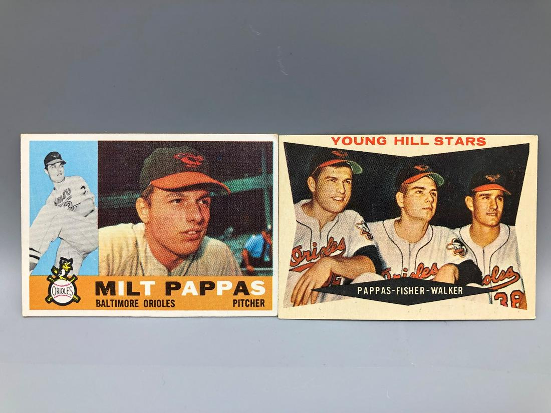 1960 Topps Milt Pappas #12 & Young Hill Stars (Milt (1 of 2)