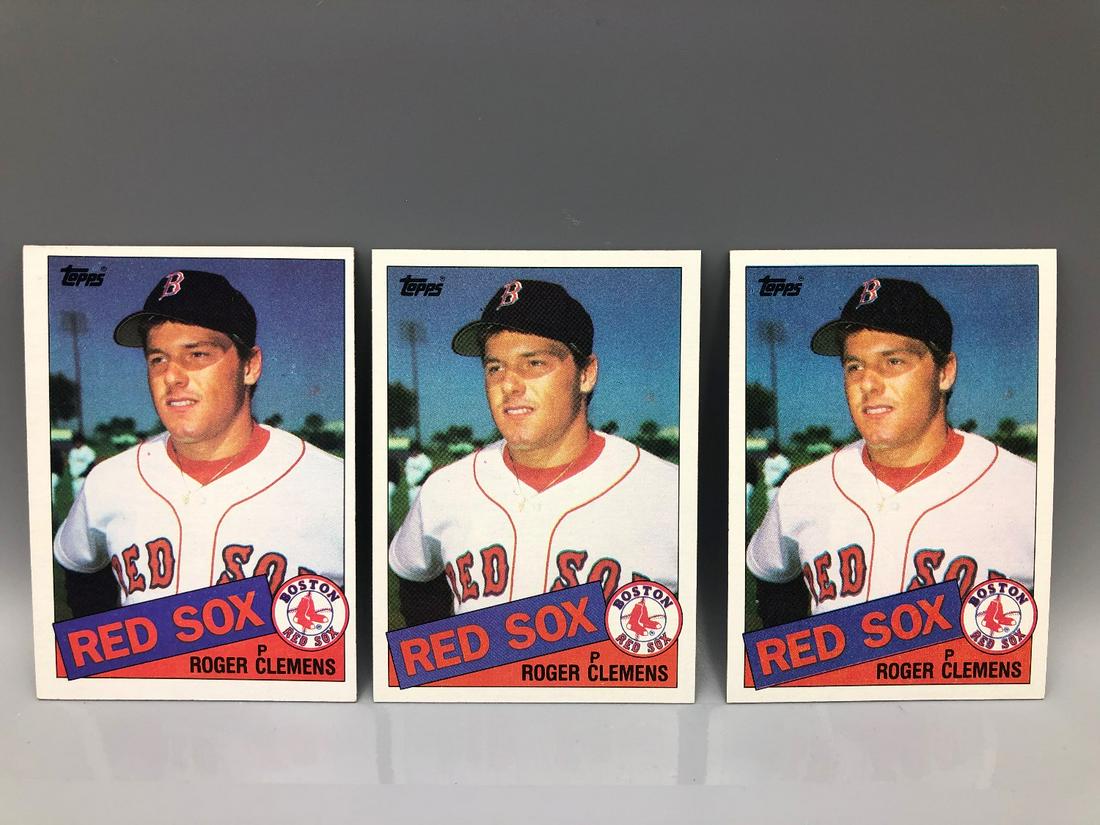1985 Topps Roger Clemens #181 RC Lot of 3: 1985 Topps Roger Clemens #181 RC Lot of 3