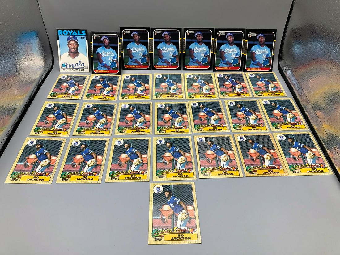 Bo Jackson Rookie Lot of 29 Cards - 1986 Topps Traded,: Bo Jackson Rookie Lot of 29 Cards - 1986 Topps Traded, 1987 Donruss & Topps