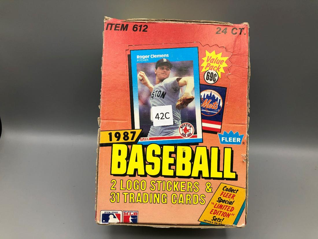 1987 Fleer Baseball Unopened Cello Box (1 of 2)