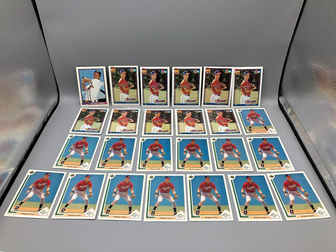 1991 Chipper Jones Rookie Lot of 25 - Bowman, Topps, (1 of 2)
