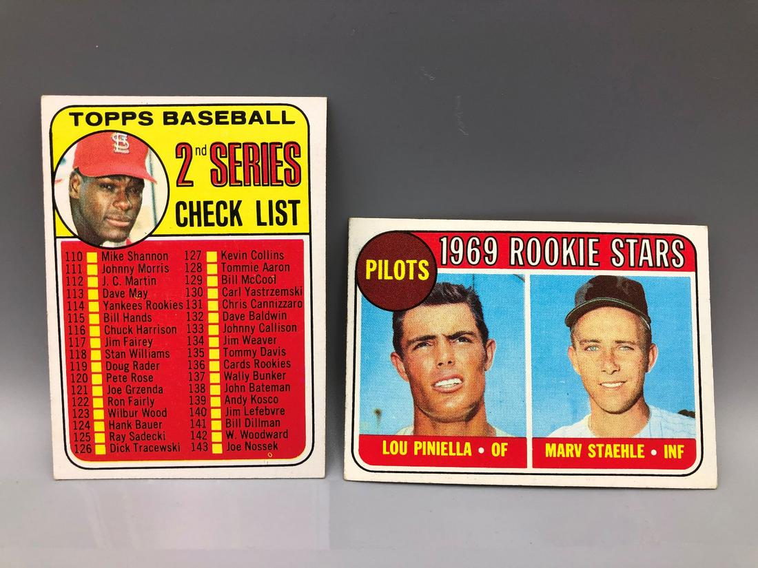 1969 Topps Checklist #107 (Bob Gibson) & Pilots Rookie (1 of 2)
