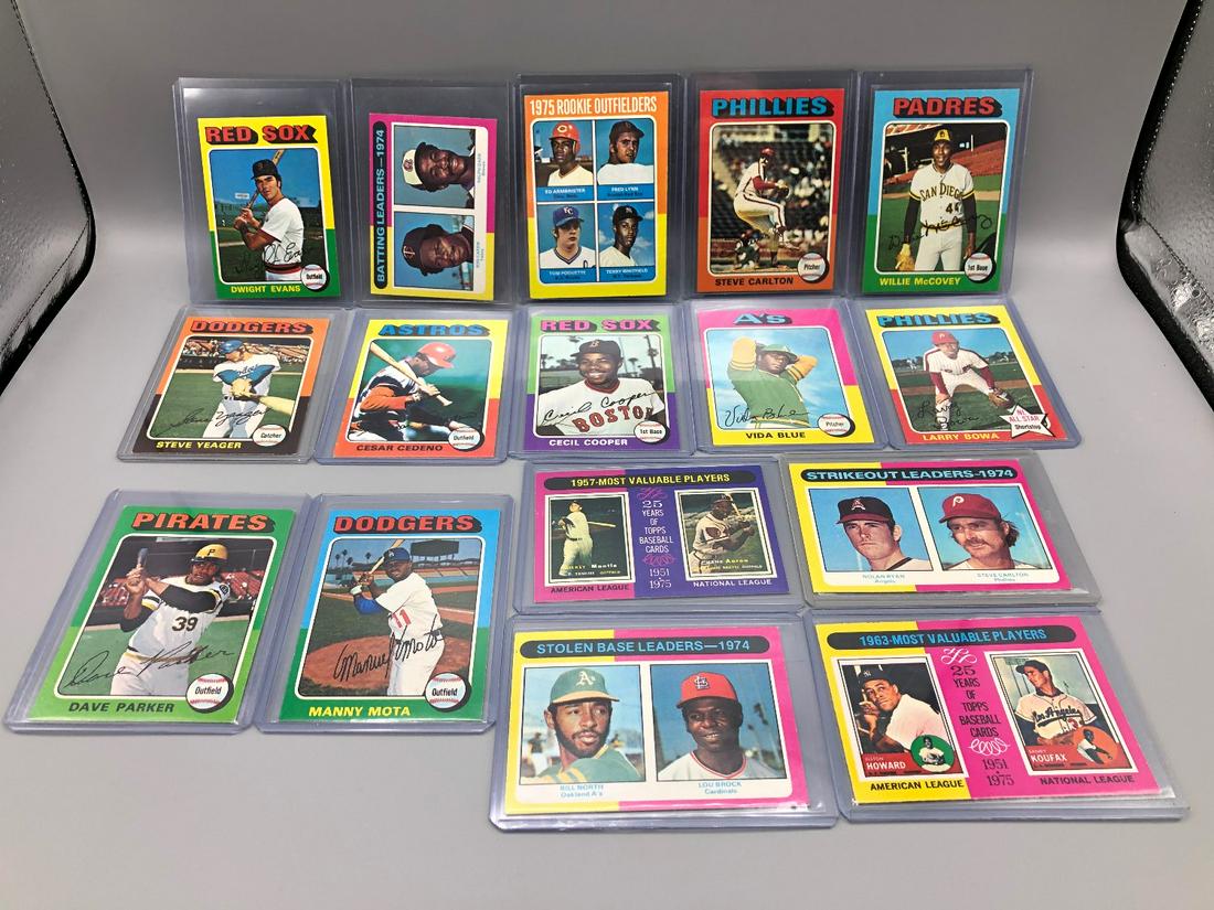 1975 Topps Baseball Lot of 16 (2 are Minis) - Fred Lynn (1 of 5)