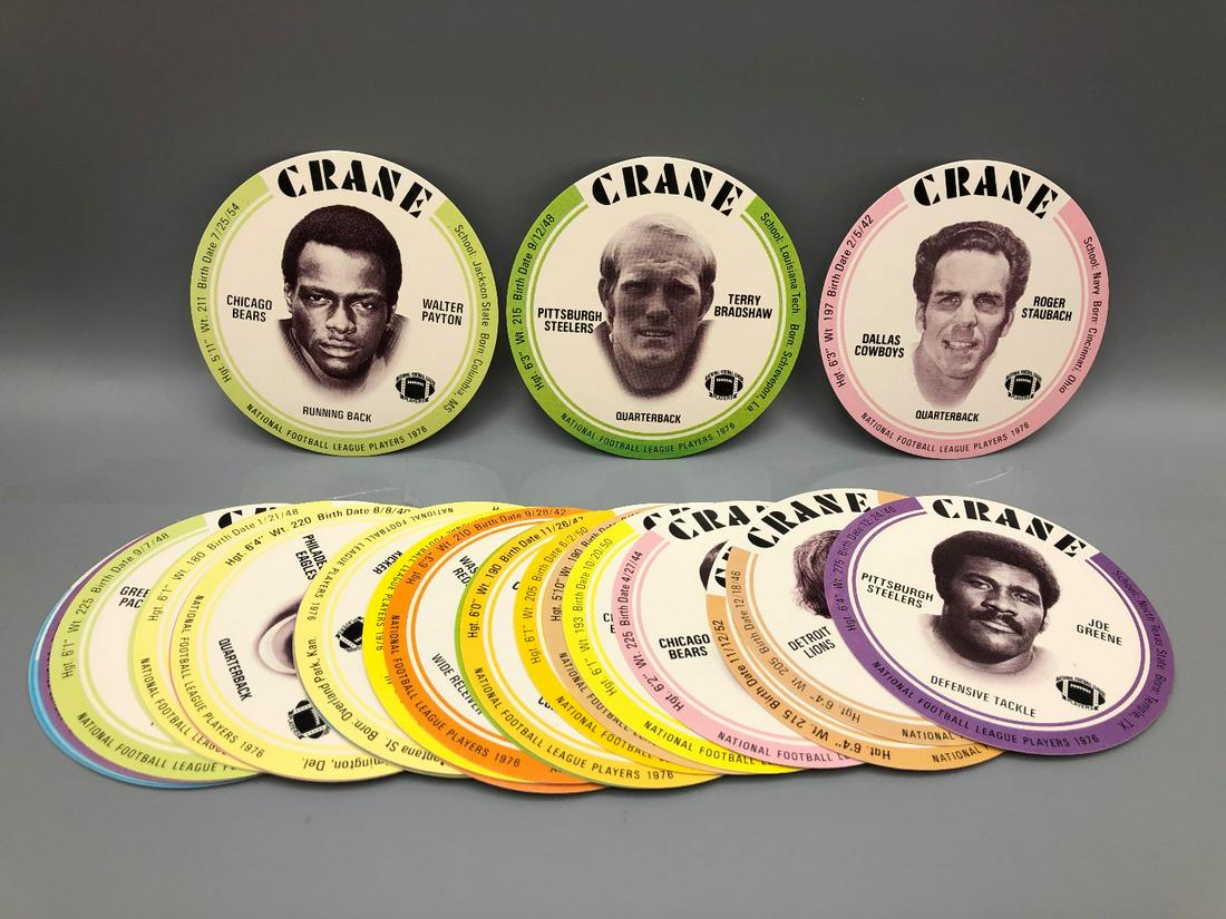 1976 Crane Football Discs complete 30 Card Set - Walter (1 of 3)