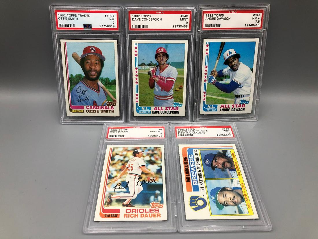1982 Topps Baseball Lot of 5 PSA Graded Cards - Ozzie (1 of 2)