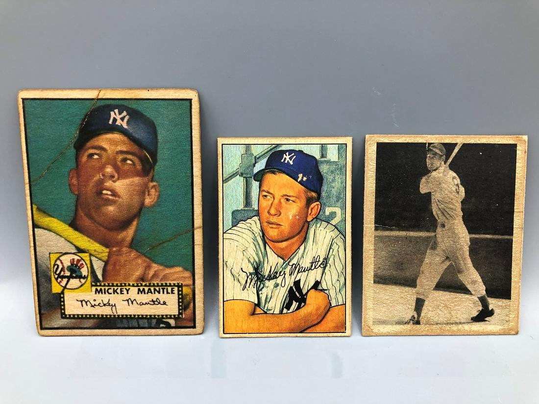 Lot of 3 Reprint/Fake Cards - Mickey Mantle, Ted (1 of 2)
