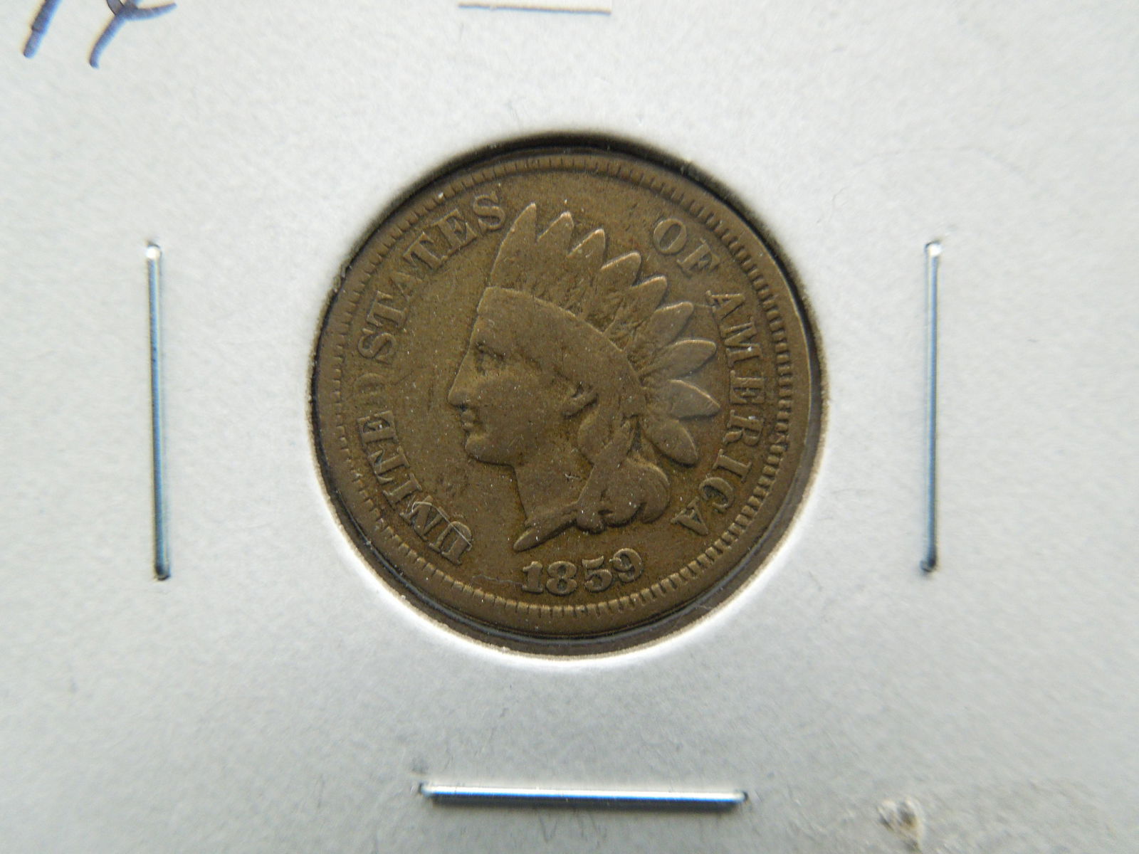 1859 CN Indian Head cent vg (1 of 3)
