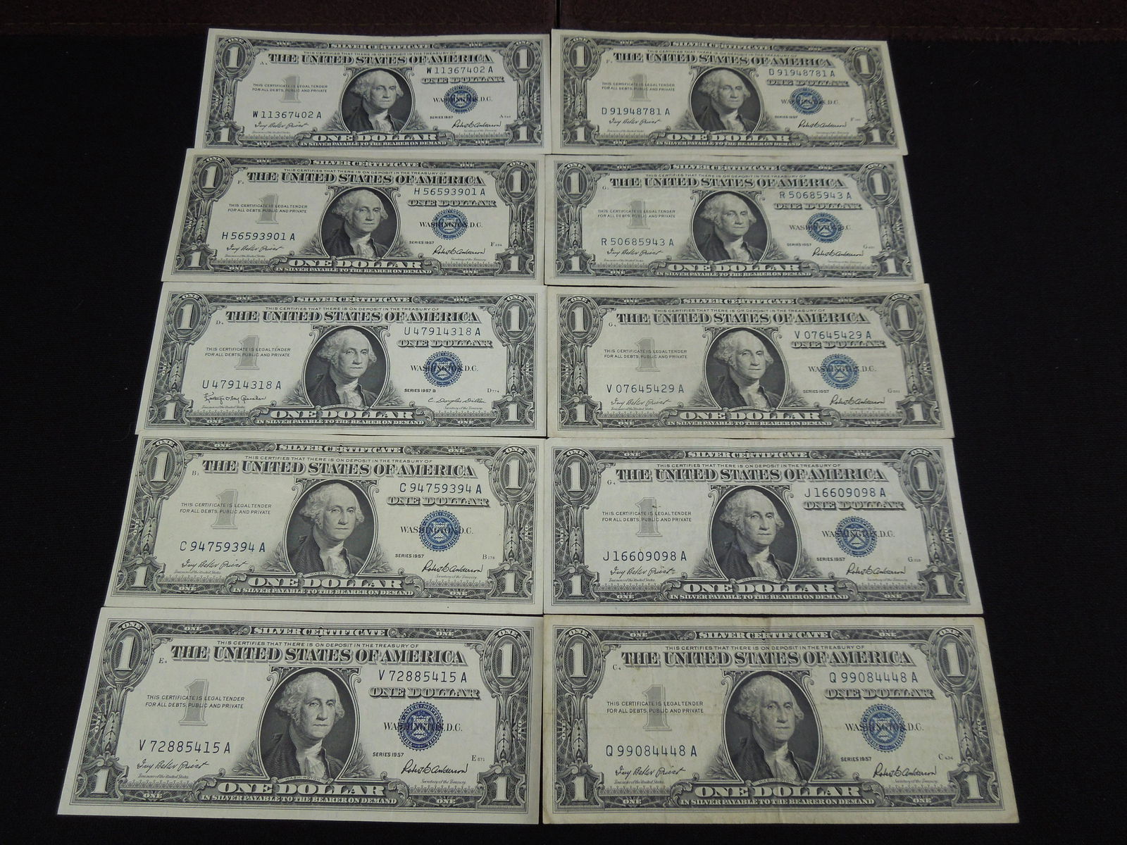 10 One Dollar Silver Certificates Better Grade (1 of 8)