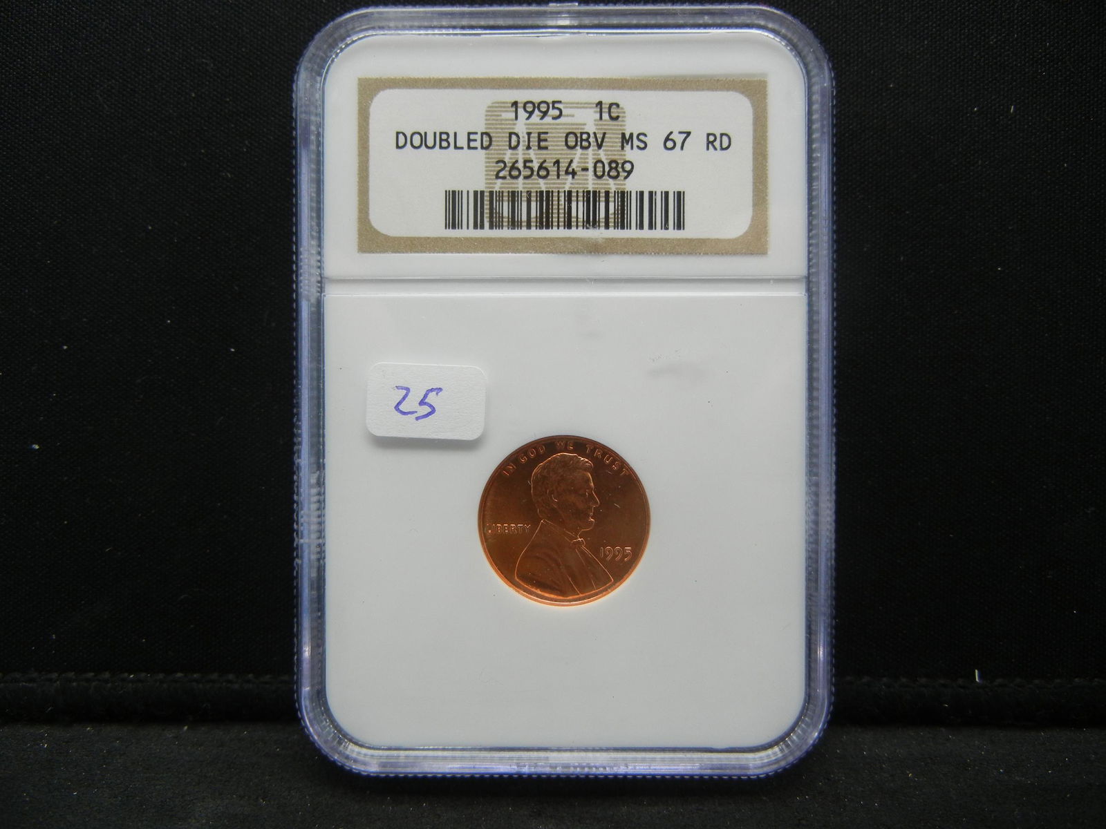 1995 Lincoln Cent Doubled Die.  Slabbed by NGC MS 67 (1 of 5)