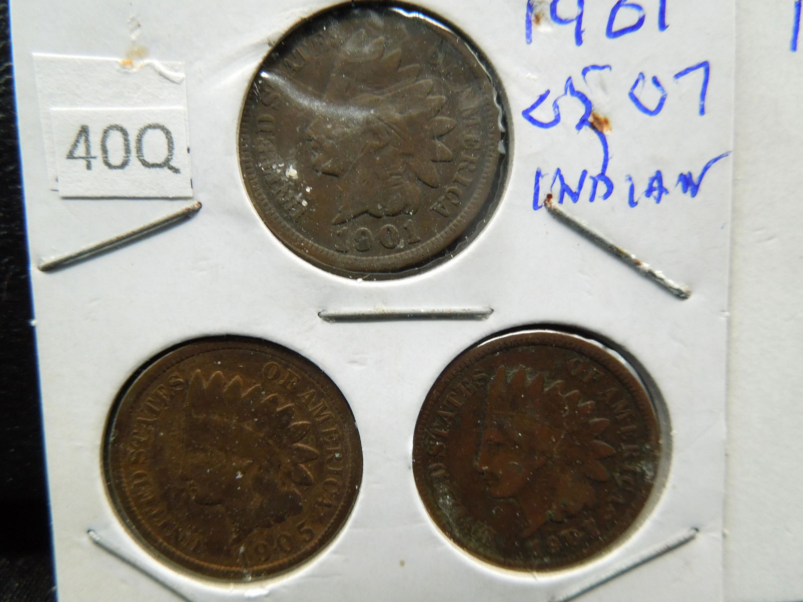 1901, 05, 06, 07 Indian Head Cents (1 of 5)