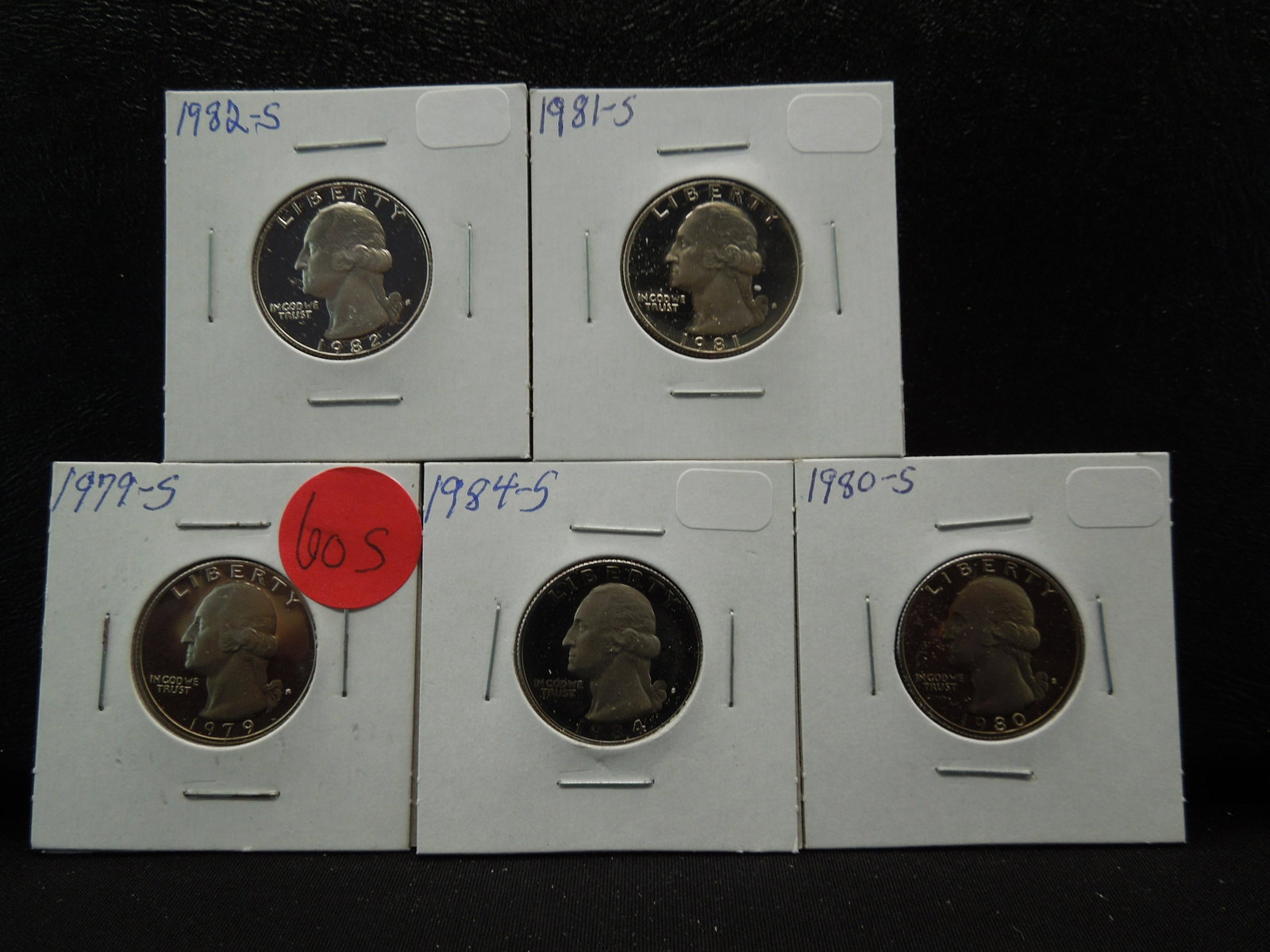 1979s,80s,81s,82s,84s proof Wash qtr.: 1979s,80s,81s,82s,84s proof Wash qtr.