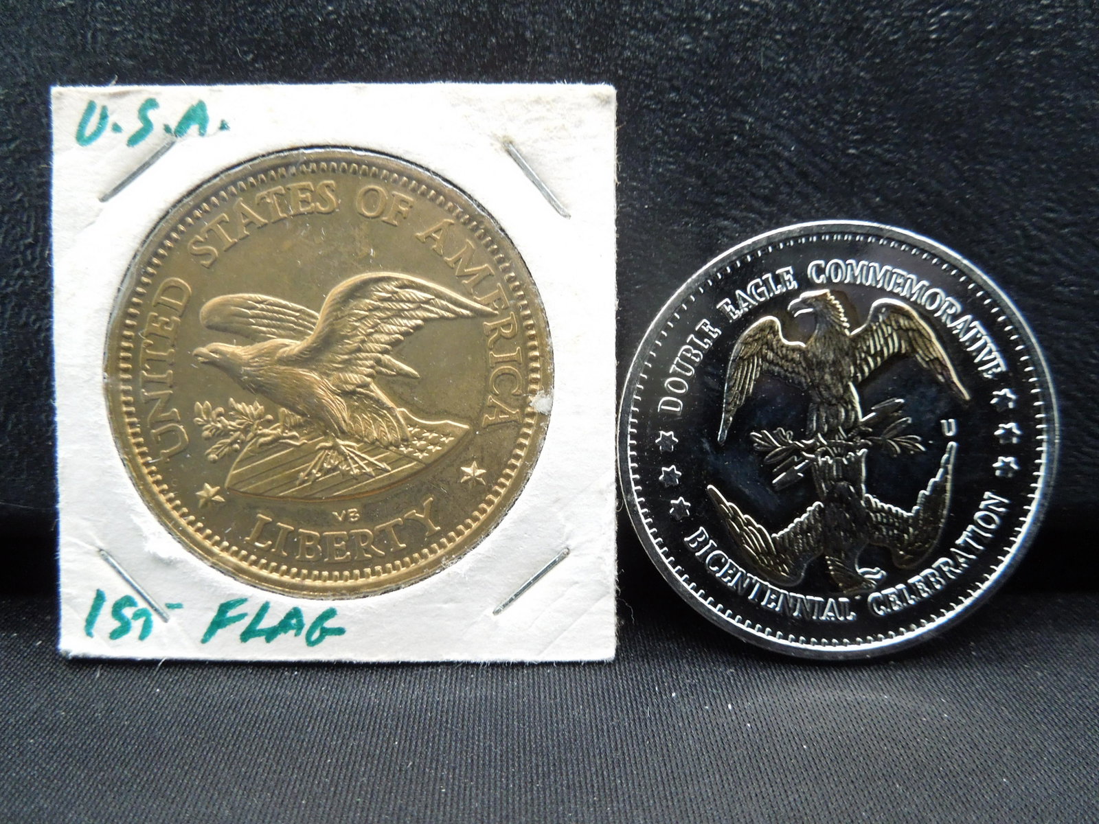2-BU PATRIOTIC COINS (1ST FLAG & US CONSTITUTION 200: 2-BU PATRIOTIC COINS (1ST FLAG & US CONSTITUTION 200 YRS)