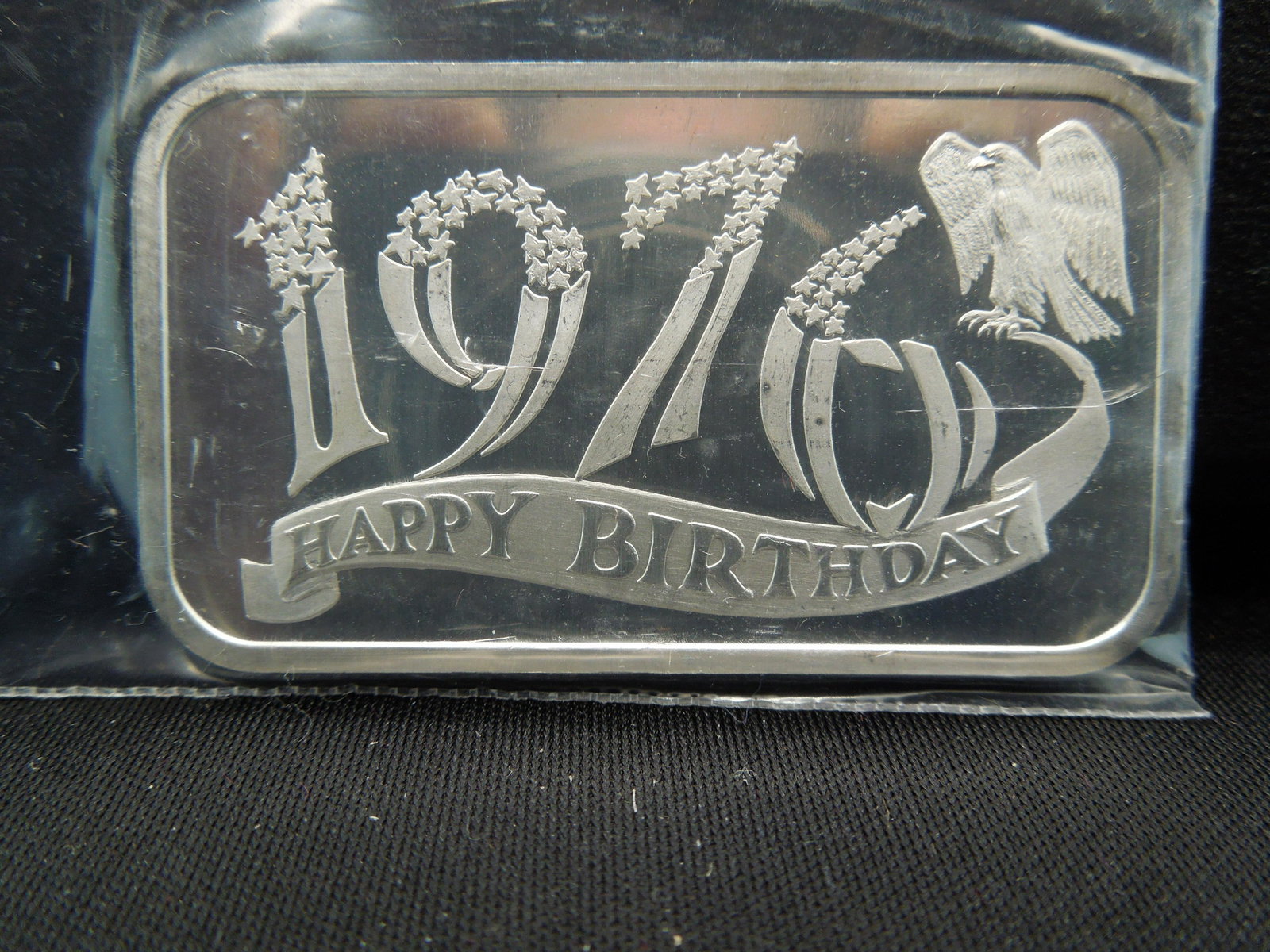 1976 Happy Birthday .999 Silver Art Bar - 1oz. (1 of 2)