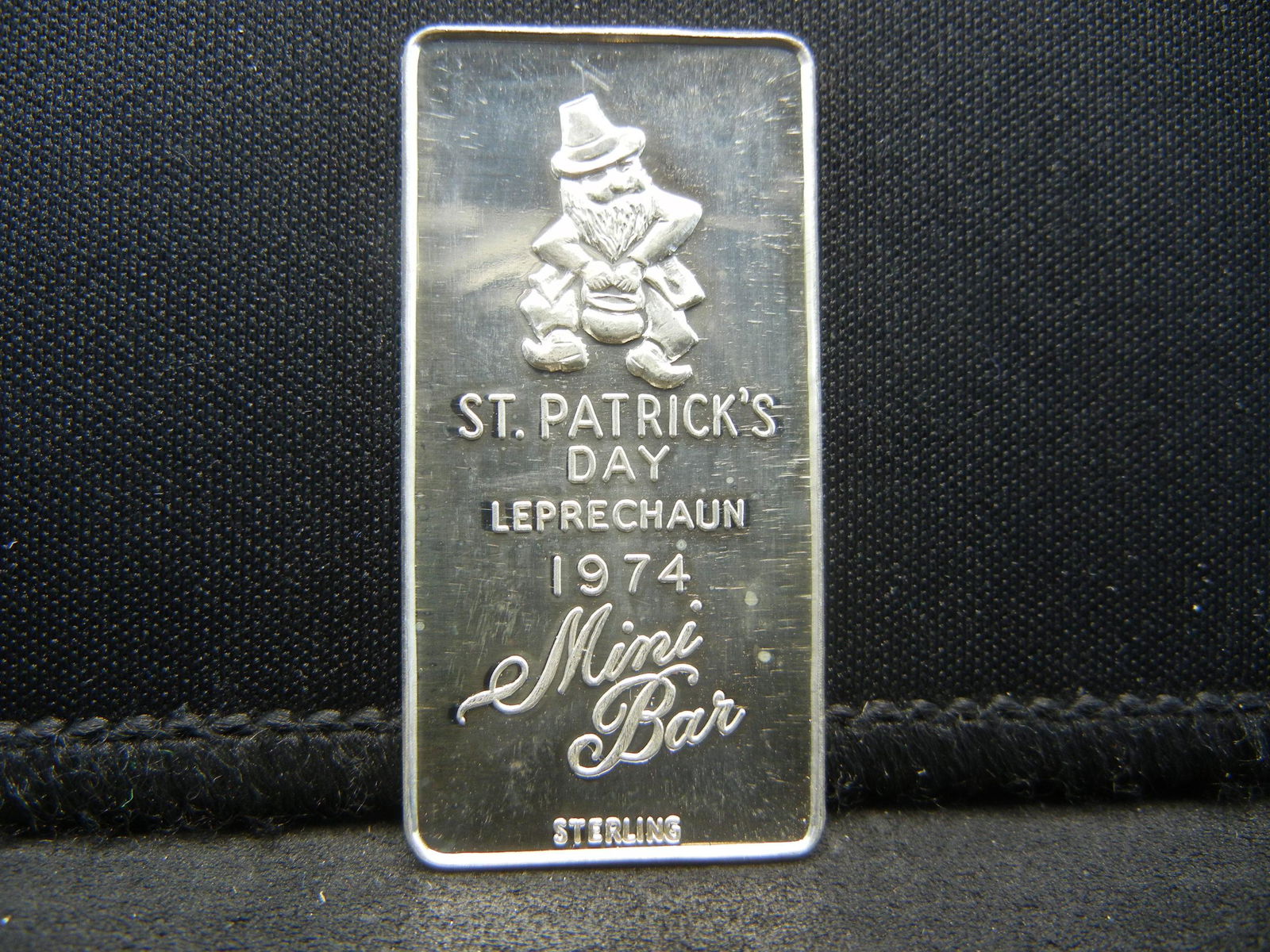 1974 St Patrick's Day Sterling Silver Bar (1 of 2)