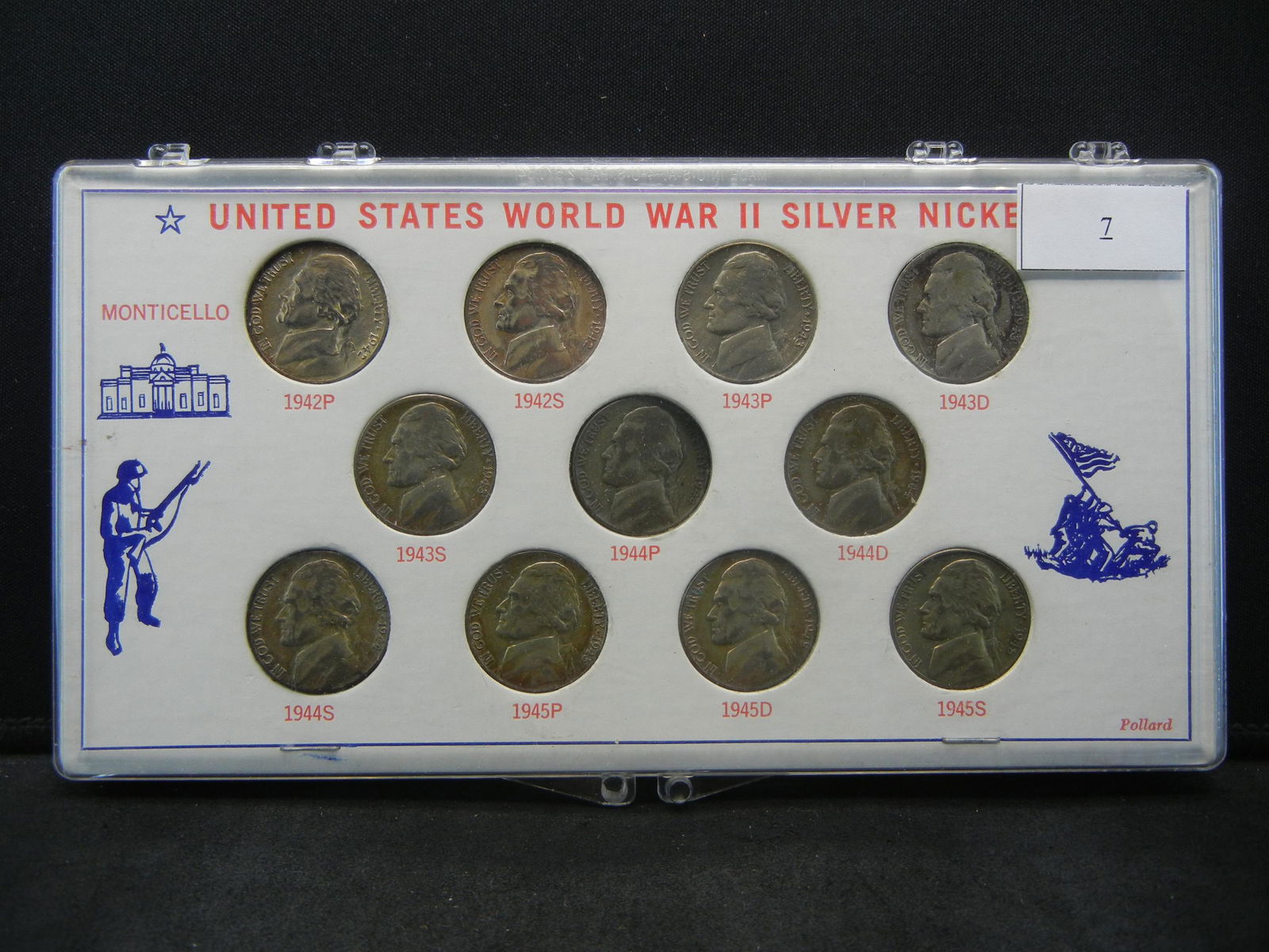 Complete WW2 Silver War Time Nickel Set (1 of 3)